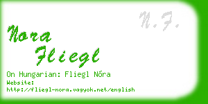 nora fliegl business card